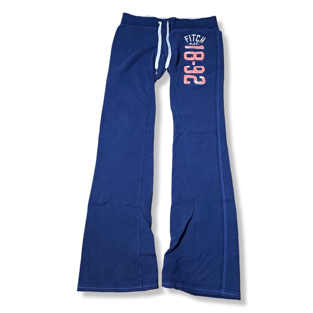 Abercrombie & Fitch Sweatpants Women XS Navy Blue Excellent Flare Graphic